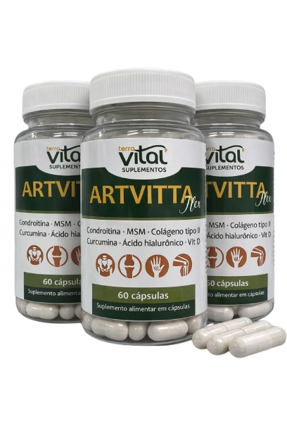 ArtVittaFlex – Fórmula Completa para Suas Articulações <br><br> 3 frascos por R$750.00 